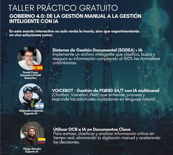 Taller (2) Dacartec impulsa el Gobierno 4.0 con IA en gestión documental